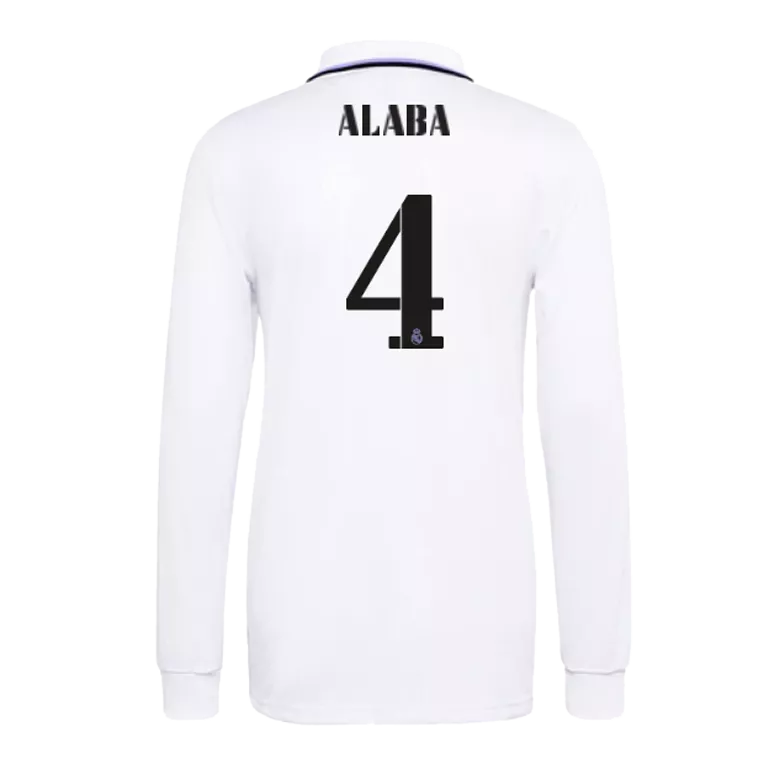 ALABA #4 Real Madrid Home Long Sleeve Soccer Jersey 2022/23 - vstockx
