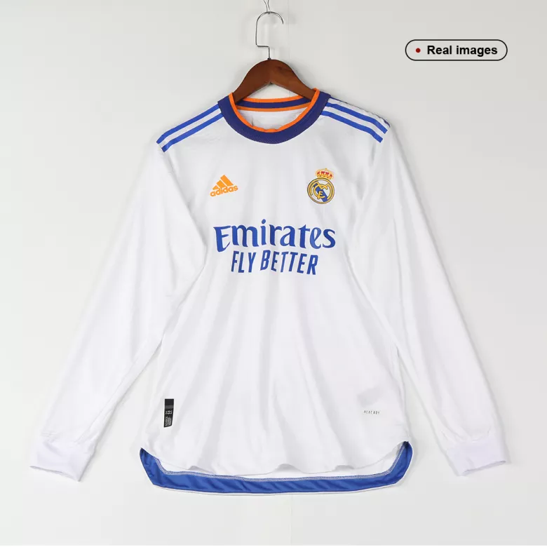 Authentic Real Madrid Home Long Sleeve Soccer Jersey 2021/22 - vstockx