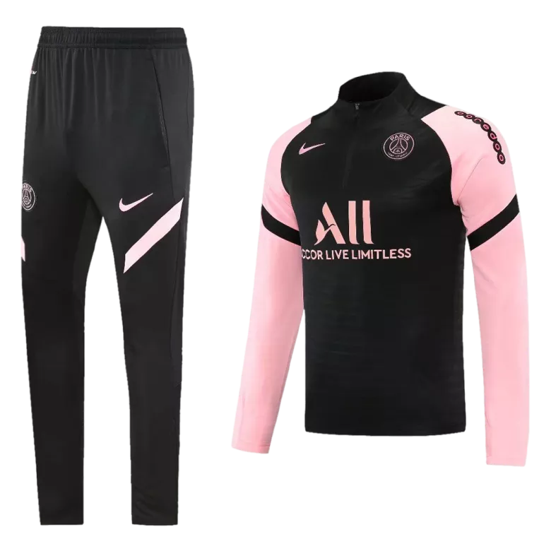 PSG 1/4 Zip Tracksuit 2021/22 Black&Pink - vstockx