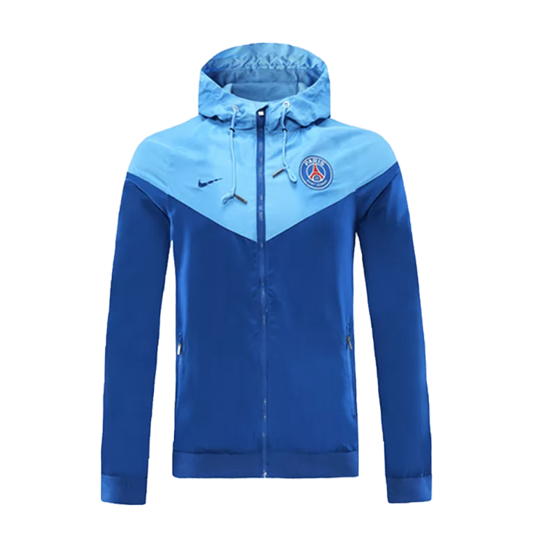 PSG Hoodie Windbreaker Jacket 2020/21 - Light Blue - vstockx