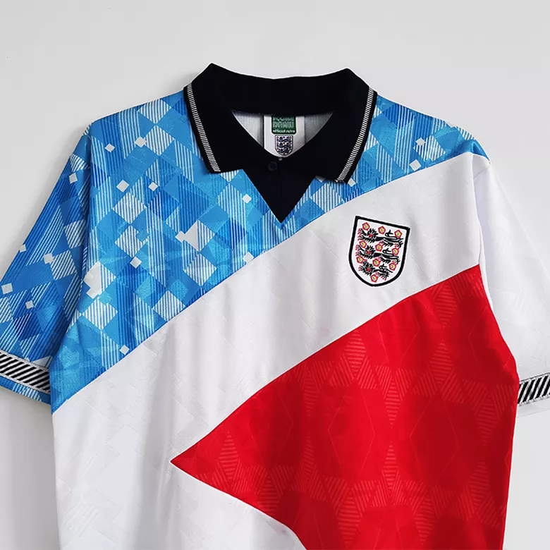 Retro England Tricolor Jersey 1990 - vstockx