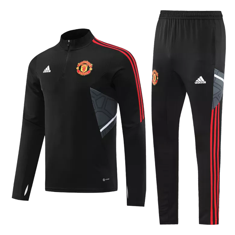 Manchester United 1/4 Zip Tracksuit 2022/23 Black - vstockx