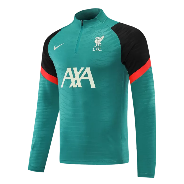Liverpool 1/4 Zip Tracksuit 2021/22 Green - vstockx