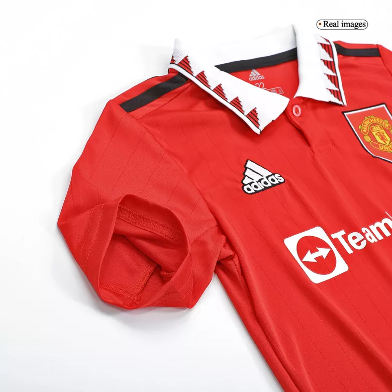 Manchester United Home Kids Soccer Jerseys Kit 2022/23 - vstockx