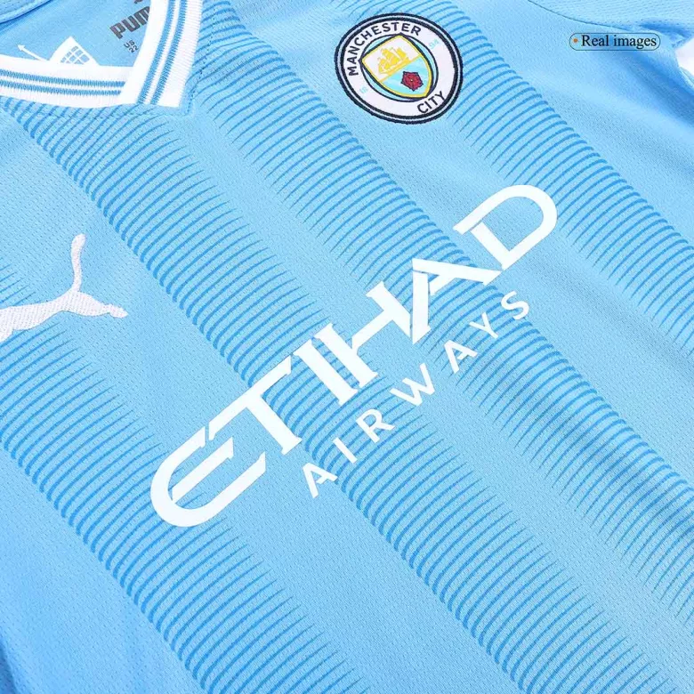 Kids Manchester City Home Soccer Jersey 2023/24 - Discount - vstockx