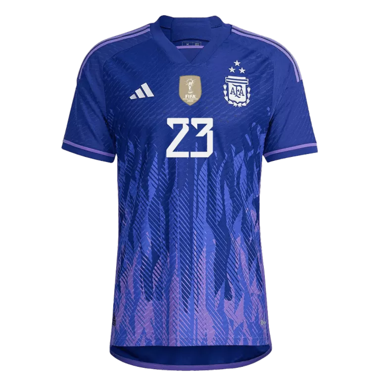 E. MARTINEZ #23 Argentina Three Stars Away Authentic Jersey World Cup 2022 - vstockx
