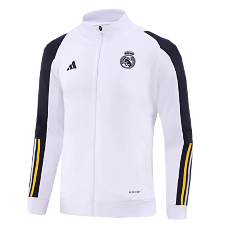 Real Madrid Jacket Tracksuit 2023/24 Kids White - vstockx
