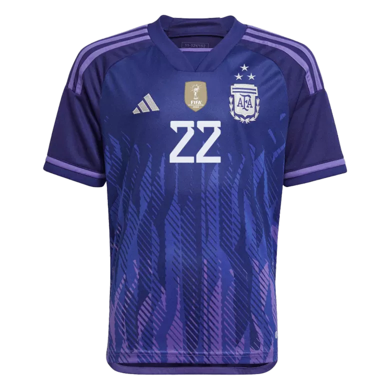L. MARTINEZ #22 Argentina Three Stars Away Jersey World Cup 2022 - vstockx
