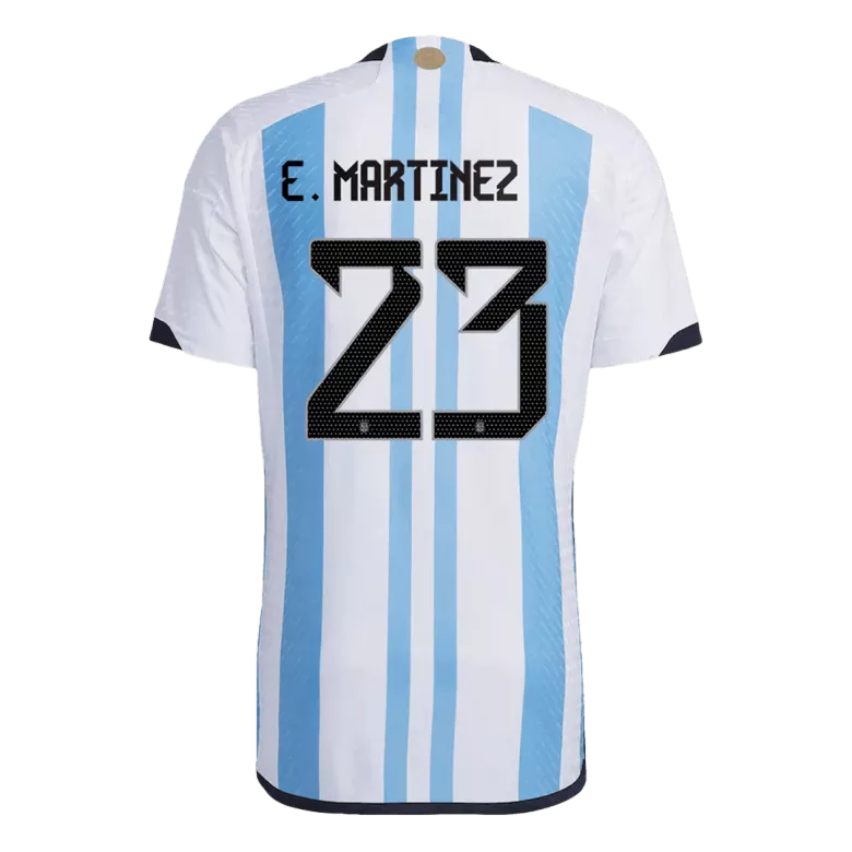 E. MARTINEZ #23 Argentina Three Stars Home Authentic Jersey World Cup 2022 - vstockx