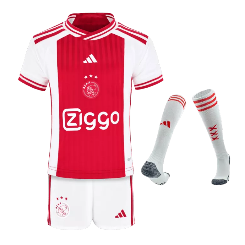 Ajax Home Kids Soccer Jerseys Full Kit 2023/24 - vstockx