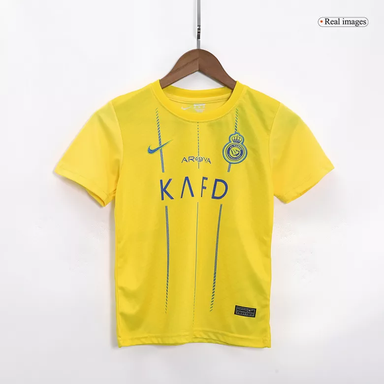 Al Nassr Home Kids Soccer Jerseys Kit 2023/24 - vstockx