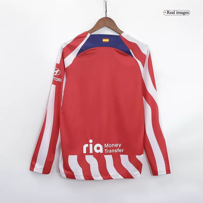 Atletico Madrid Home Long Sleeve Soccer Jersey 2022/23 - vstockx