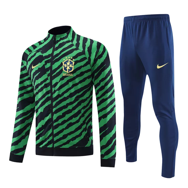 Brazil Jacket Tracksuit 2022 Green&Black - vstockx