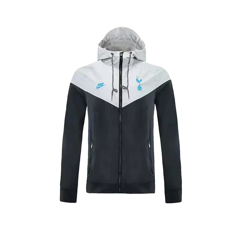 Tottenham Hotspur Hoodie Windbreaker Jacket 2021/22 - Black &Grey              �� - vstockx