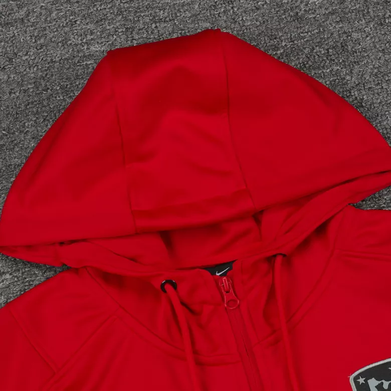 Atletico Madrid Hoodie Tracksuit 2021 Kids Red - vstockx