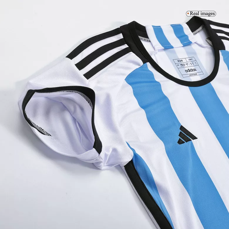 Women's MESSI #10 Argentina Three Stars Home Jersey 2022 - vstockx