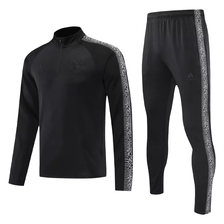 Manchester United 1/4 Zip Tracksuit 2022/23 Black - vstockx