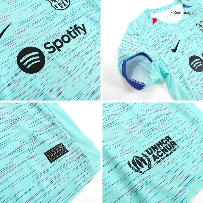 Barcelona Third Away Kids Soccer Jerseys Kit 2023/24 - vstockx