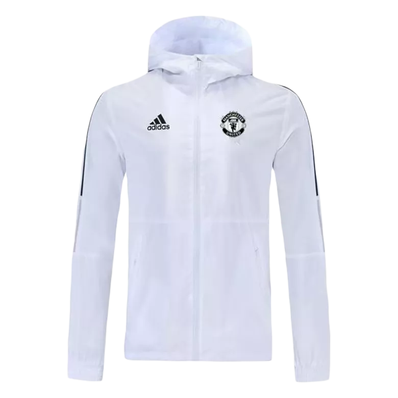 Manchester United Hoodie Windbreaker Jacket 2021/22 - White - vstockx