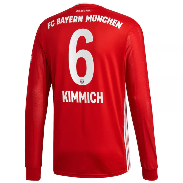 KIMMICH #6 Bayern Munich Home Long Sleeve Soccer Jersey 2020/21 - vstockx