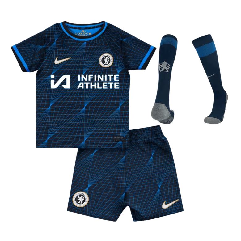 Chelsea Away Kids Soccer Jerseys Full Kit 2023/24 - vstockx