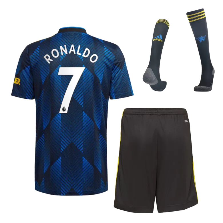 RONALDO #7 Manchester United Third Away Jerseys Full Kit 2021/22 - vstockx