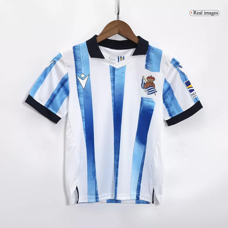 Real Sociedad Home Kids Jerseys Kit 2023/24 - vstockx