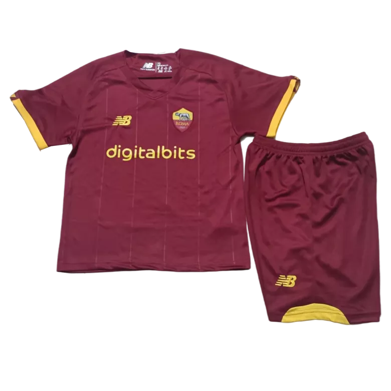 Roma Home Kids Soccer Jerseys Kit 2021/22 - vstockx