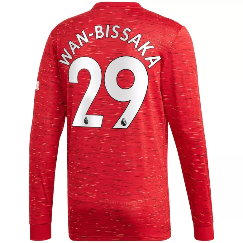 WAN-BISSAKA #29 Manchester United Home Long Sleeve Soccer Jersey 2020/21 - vstockx