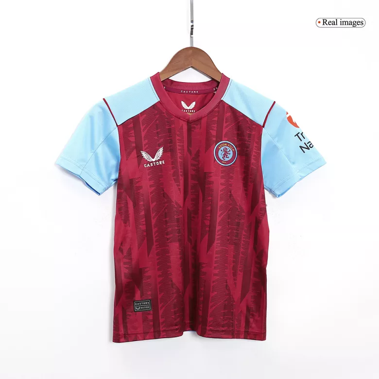 Aston Villa Home Kids Soccer Jerseys Kit 2023/24 - vstockx