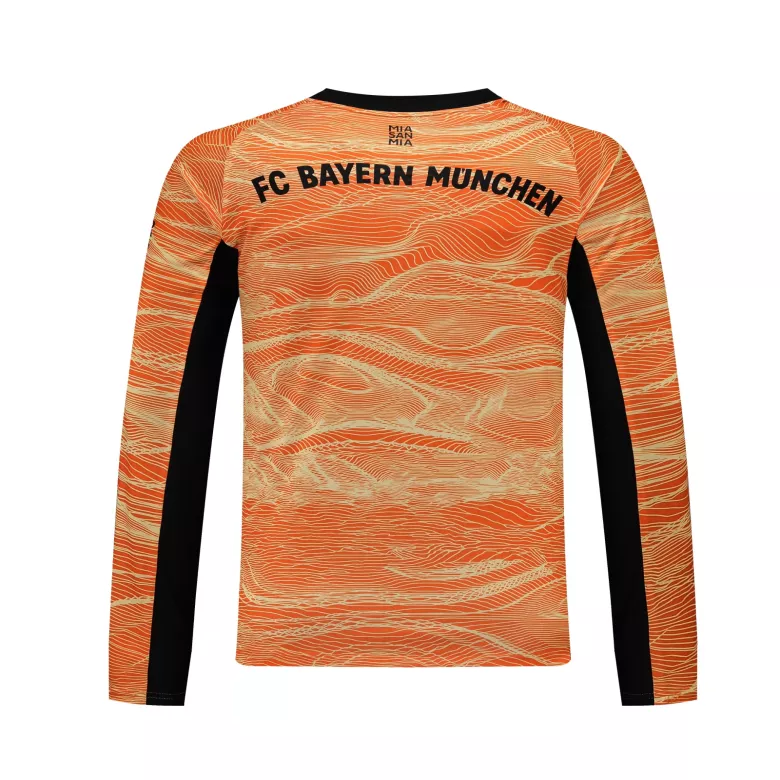 Bayern Munich Goalkeeper Long Sleeve Kids Soccer Jerseys Kit 2022 - vstockx