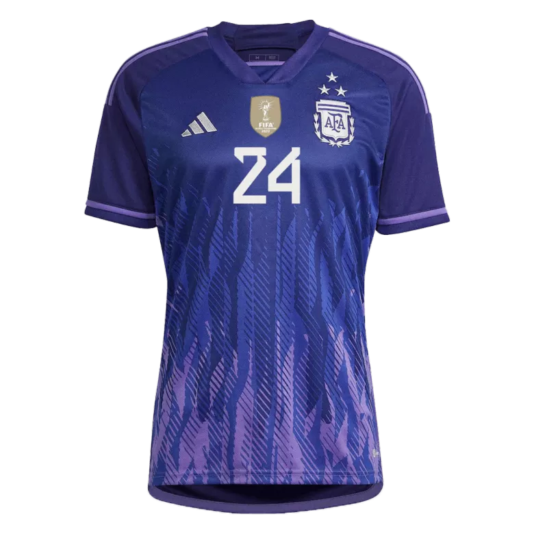 E. FERNANDEZ #24 Argentina Three Stars Away Jersey World Cup 2022 - vstockx