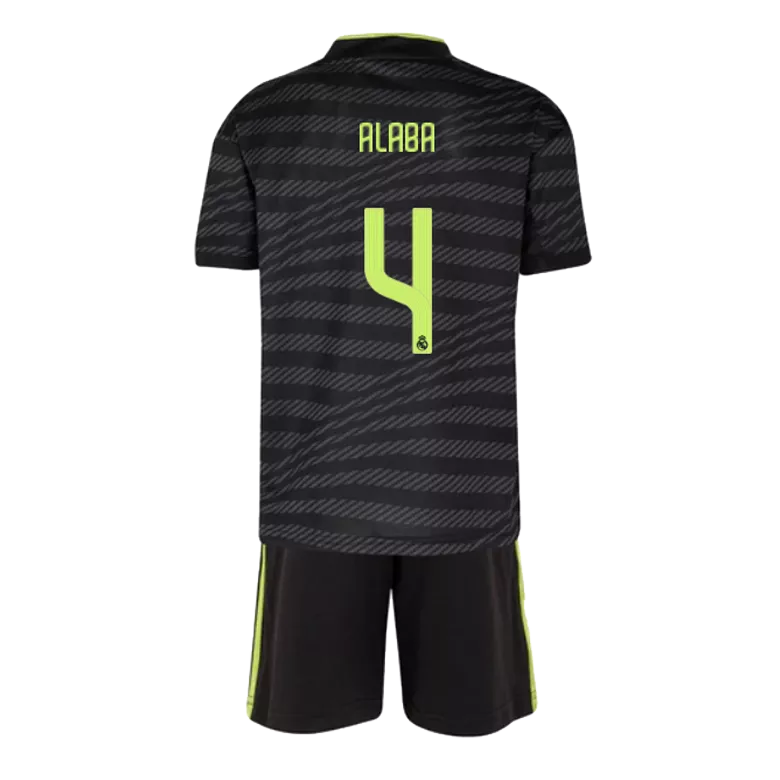 ALABA #4 Real Madrid Third Away Kids Jerseys Kit 2022/23 - vstockx