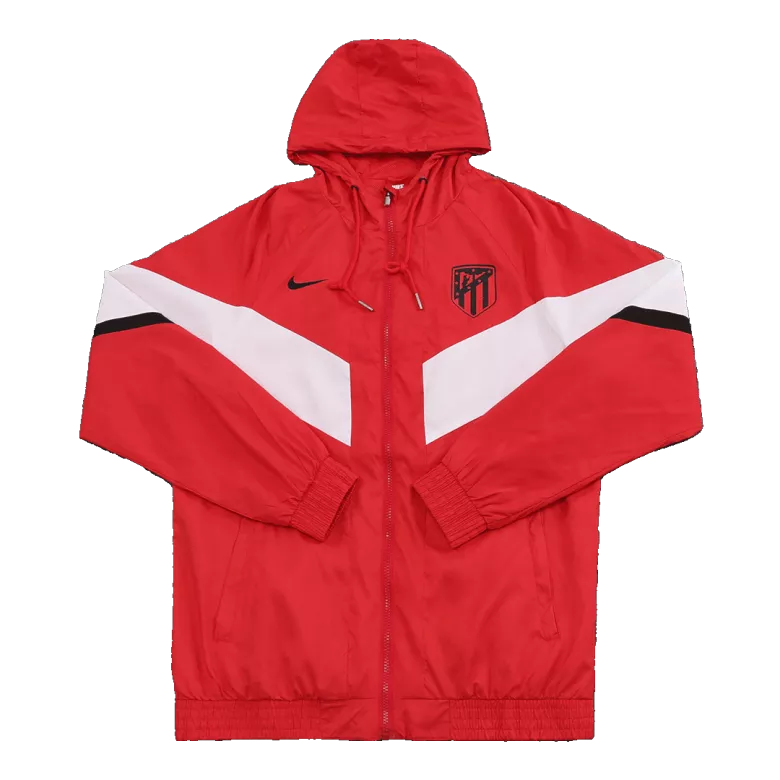 Atletico Madrid Hoodie Windbreaker Jacket 2022/23 - Red&White - vstockx