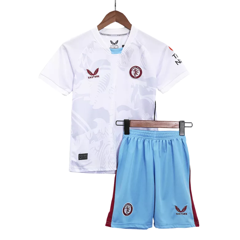 Aston Villa Away Kids Soccer Jerseys Kit 2023/24 - vstockx