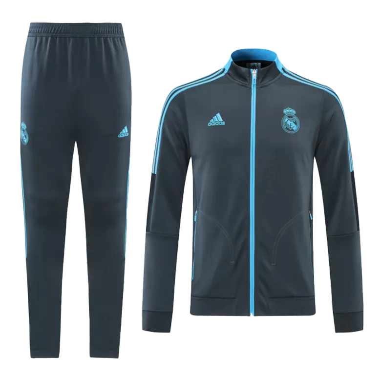Real Madrid Jacket Tracksuit 2021/22 Gray - vstockx