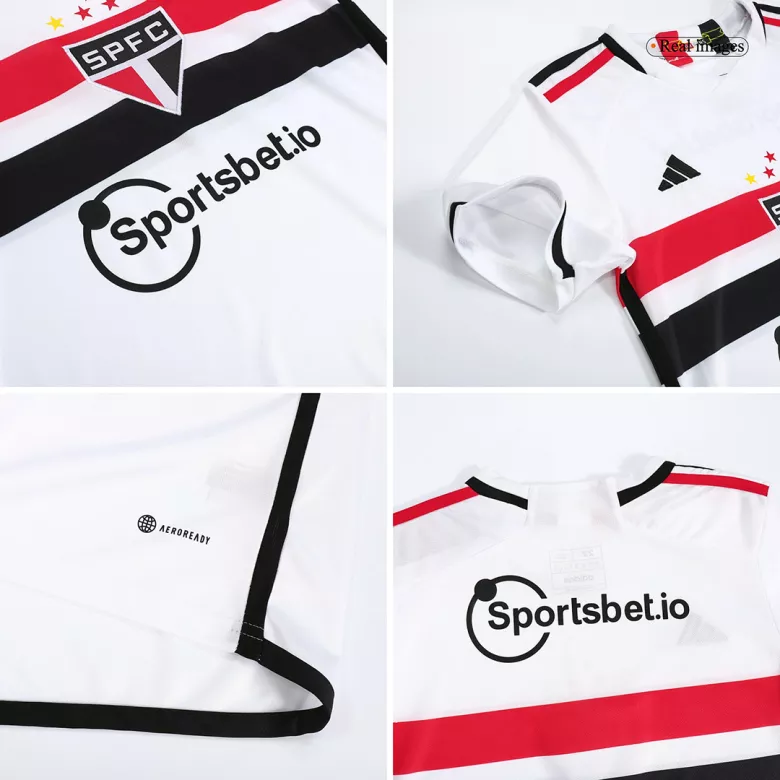 Sao Paulo FC Home Kids Jerseys Kit 2023/24 - vstockx