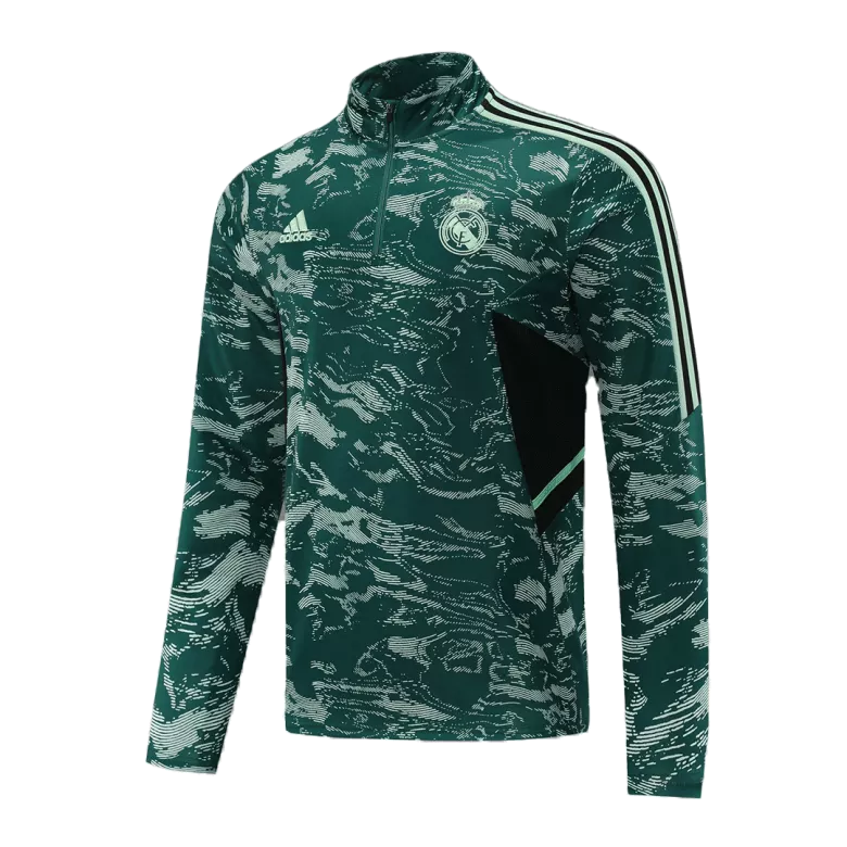 Real Madrid 1/4 Zip Tracksuit 2022/23 Green - vstockx