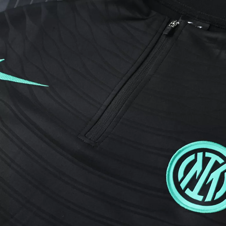 Inter Milan 1/4 Zip Tracksuit 2021/22 Black - vstockx