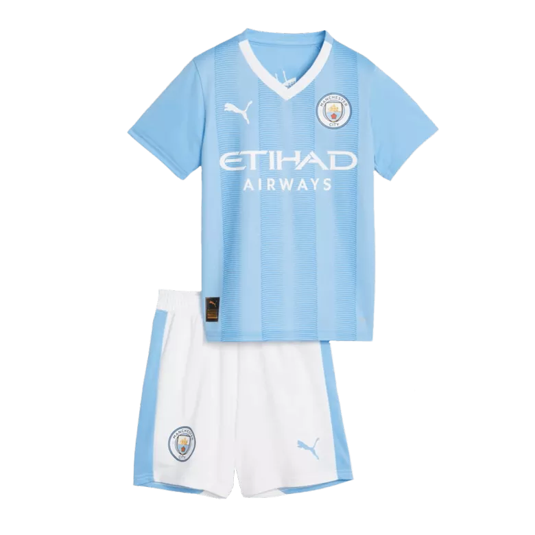 Kids Manchester City Home Soccer Jersey 2023/24 - Discount - vstockx