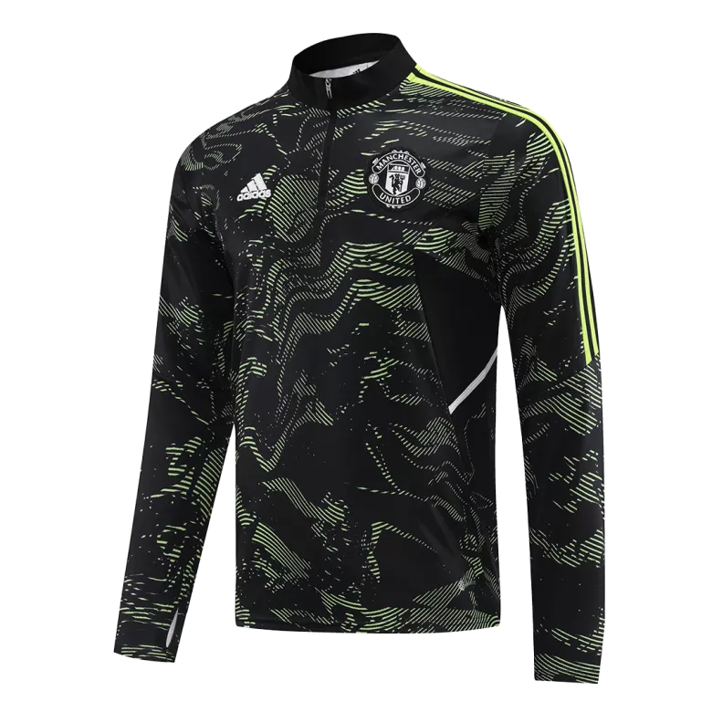 Manchester United 1/4 Zip Tracksuit 2022/23 Black - vstockx
