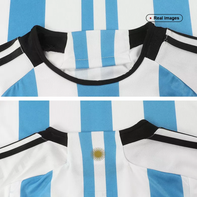 Argentina Home Kids Jerseys Full Kit 2022 - Three Stars - vstockx
