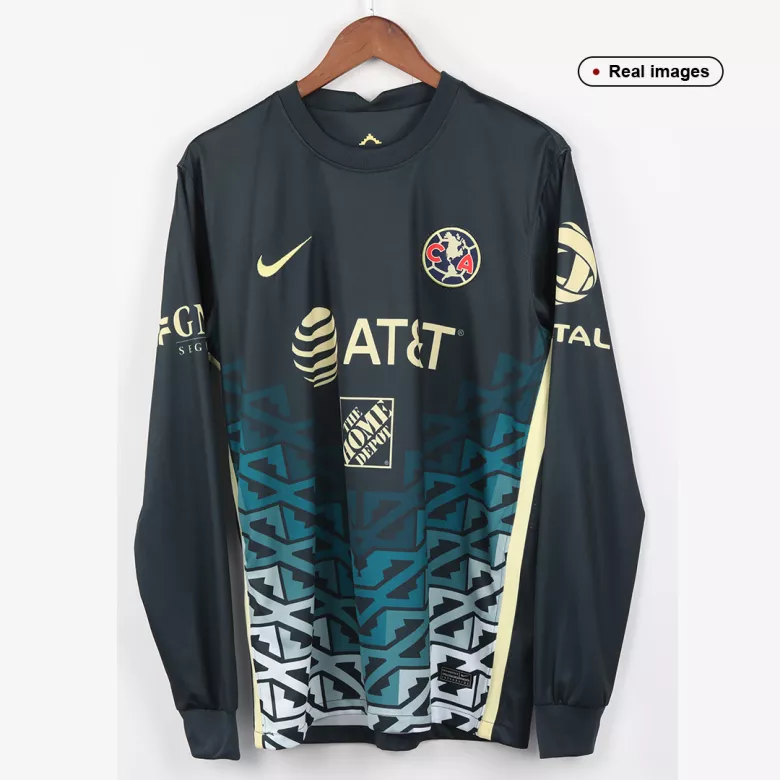 Club America Away Long Sleeve Soccer Jersey 2021/22 - vstockx