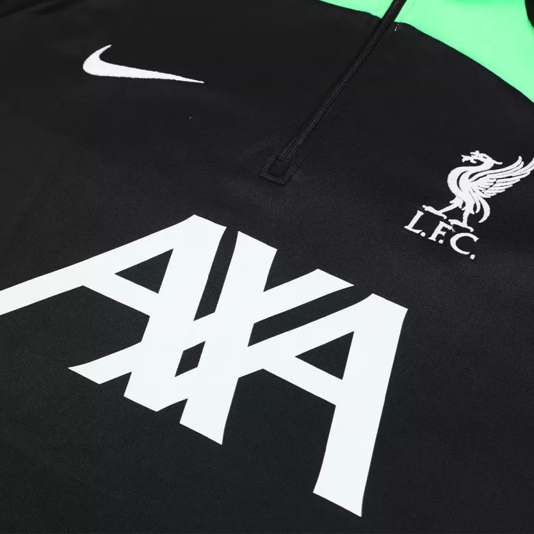 Liverpool 1/4 Zip Tracksuit 2023/24 Kids Black - vstockx