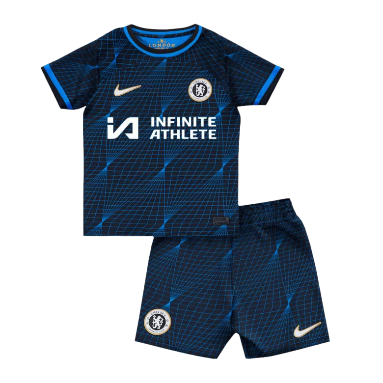 Chelsea Away Kids Soccer Jerseys Full Kit 2023/24 - vstockx