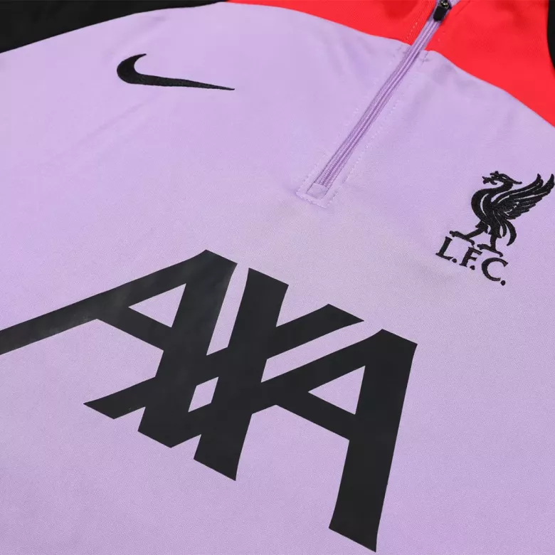 Liverpool 1/4 Zip Tracksuit 2022/23 Purple&Black - vstockx