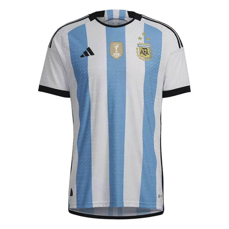 Argentina Three Stars Home Authentic Jersey World Cup 2022 - vstockx