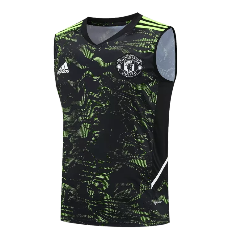 Manchester United Jerseys Sleeveless Training Kit 2022/23 Black&Green - vstockx