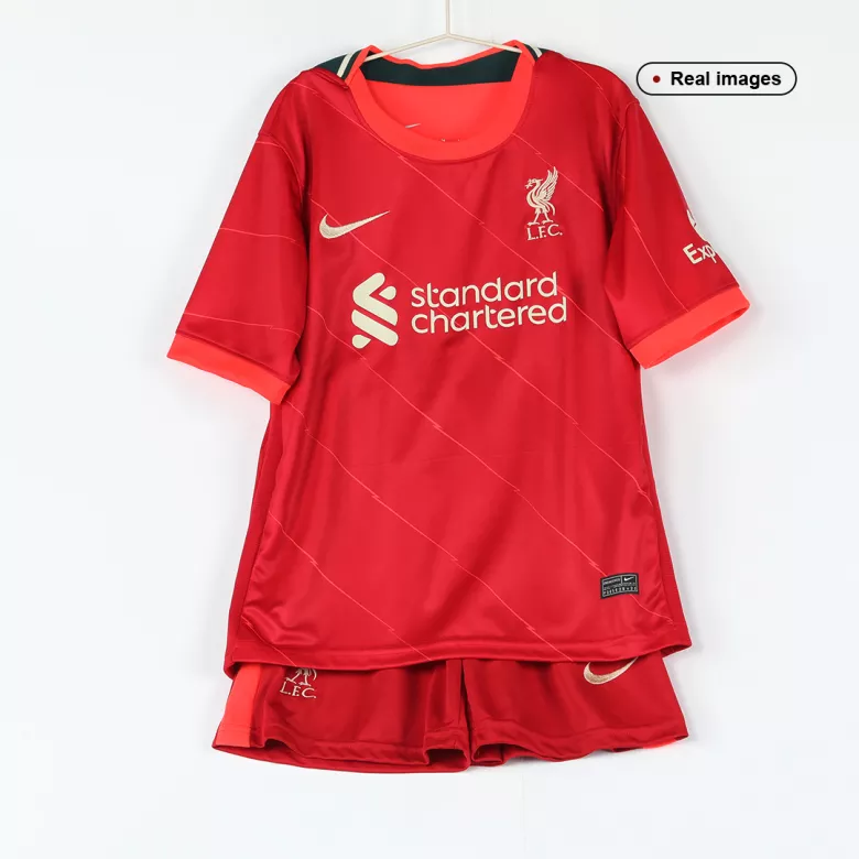 Liverpool Home Kids Soccer Jerseys Full Kit 2021/22 - vstockx