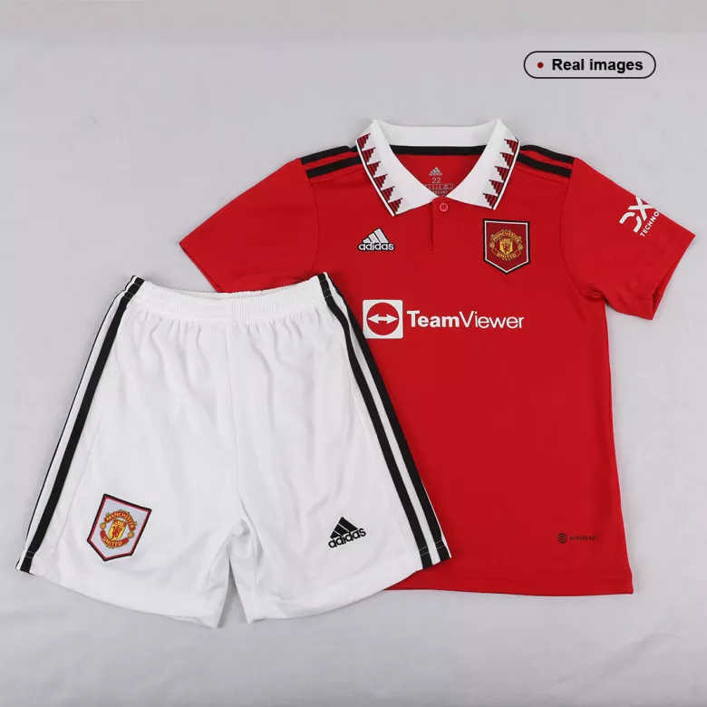 Manchester United Home Kids Jerseys Full Kit 2022/23 - vstockx